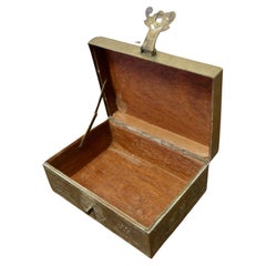 19th Century Brass Cigar Box