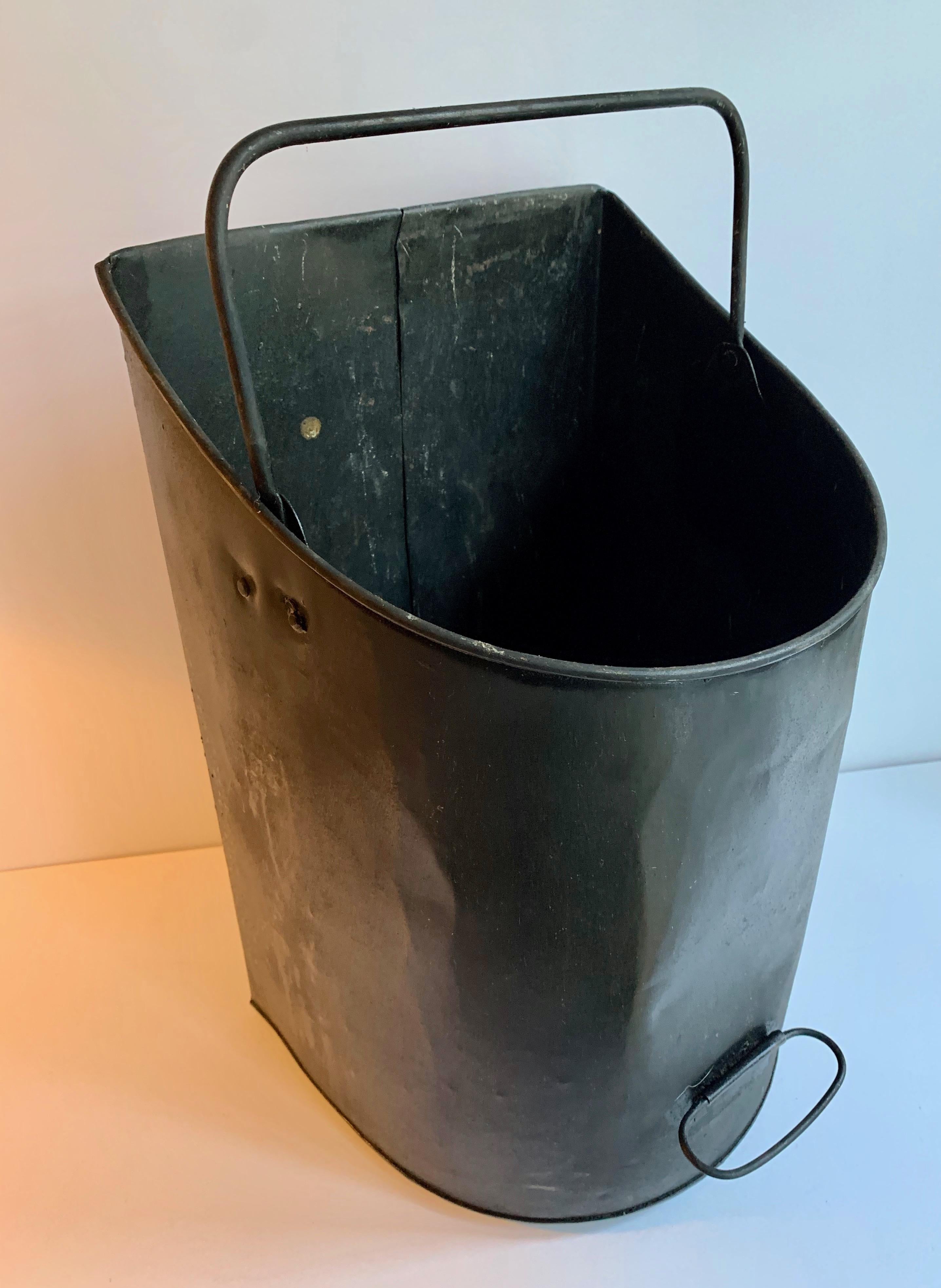 Victorian 19th Century Brass Coal Bin with Removable Liner