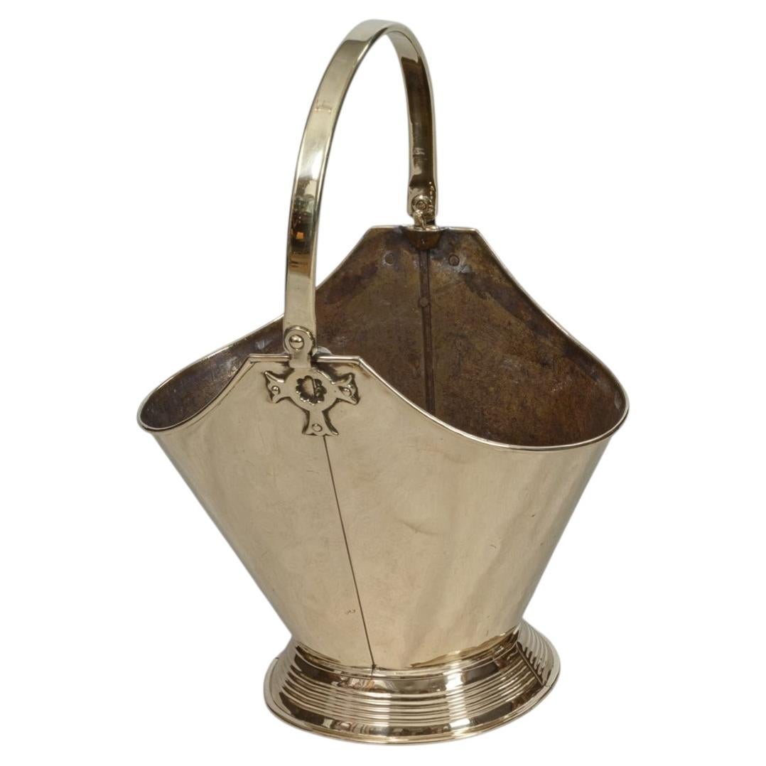 19th Century Brass Coal Scuttle For Sale