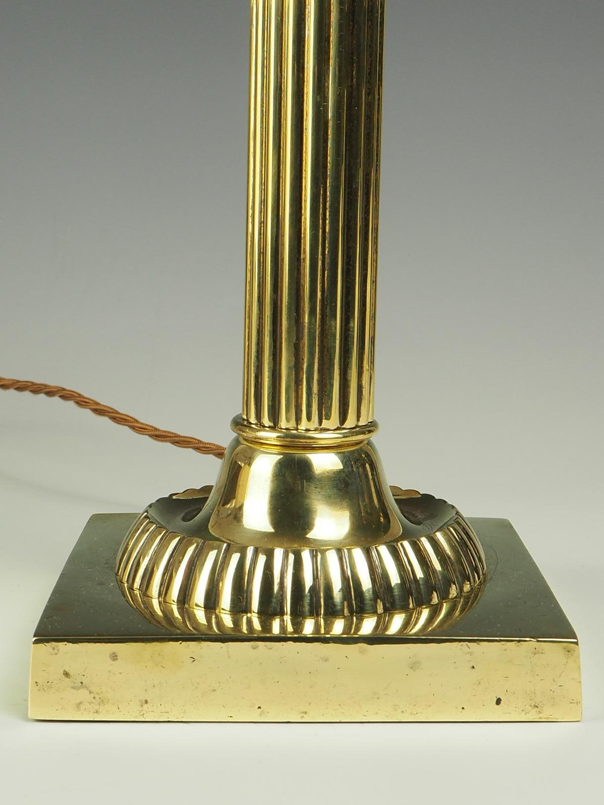 19th Century Brass Corinthian Table Lamp For Sale 3