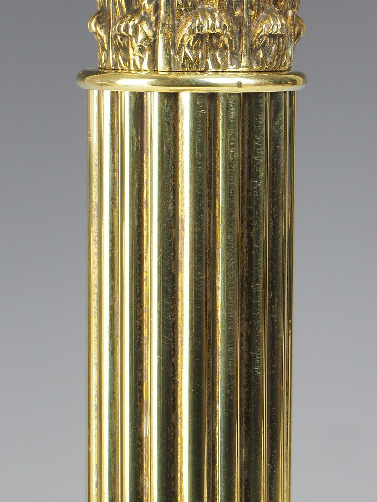 19th Century Brass Corinthian Table Lamp For Sale 5