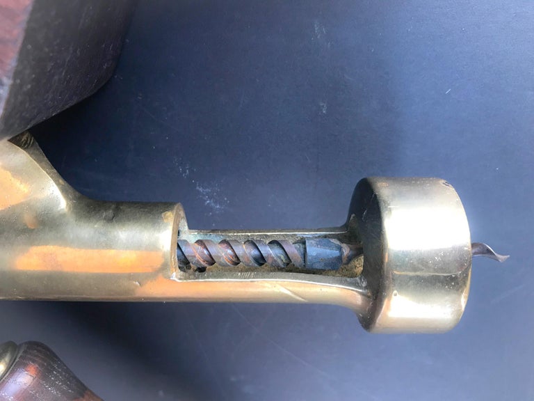 19th Century Brass Countertop Corkscrew Wine Bottle Opener At 1stdibs