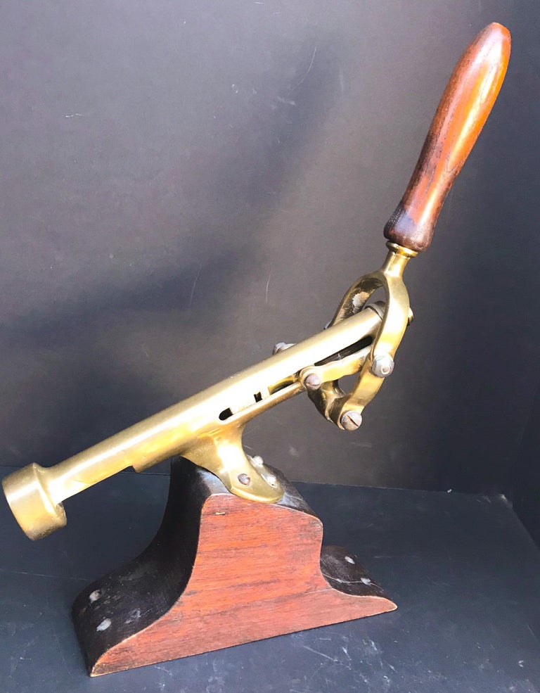 19th Century Brass Countertop Corkscrew Wine Bottle Opener At 1stdibs