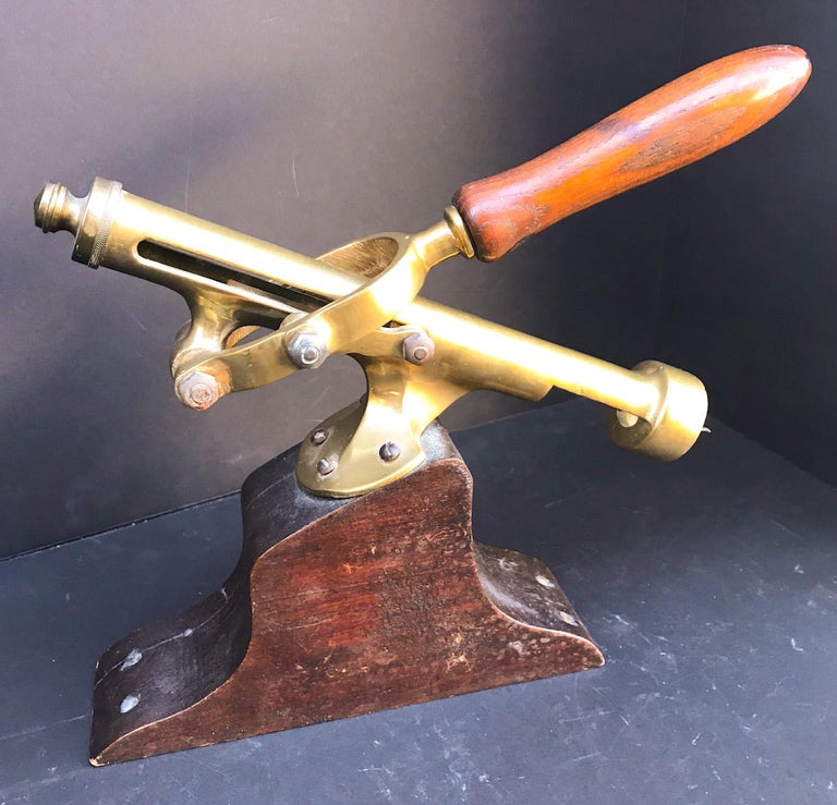 19th Century Brass Countertop Corkscrew Wine Bottle Opener At 1stdibs