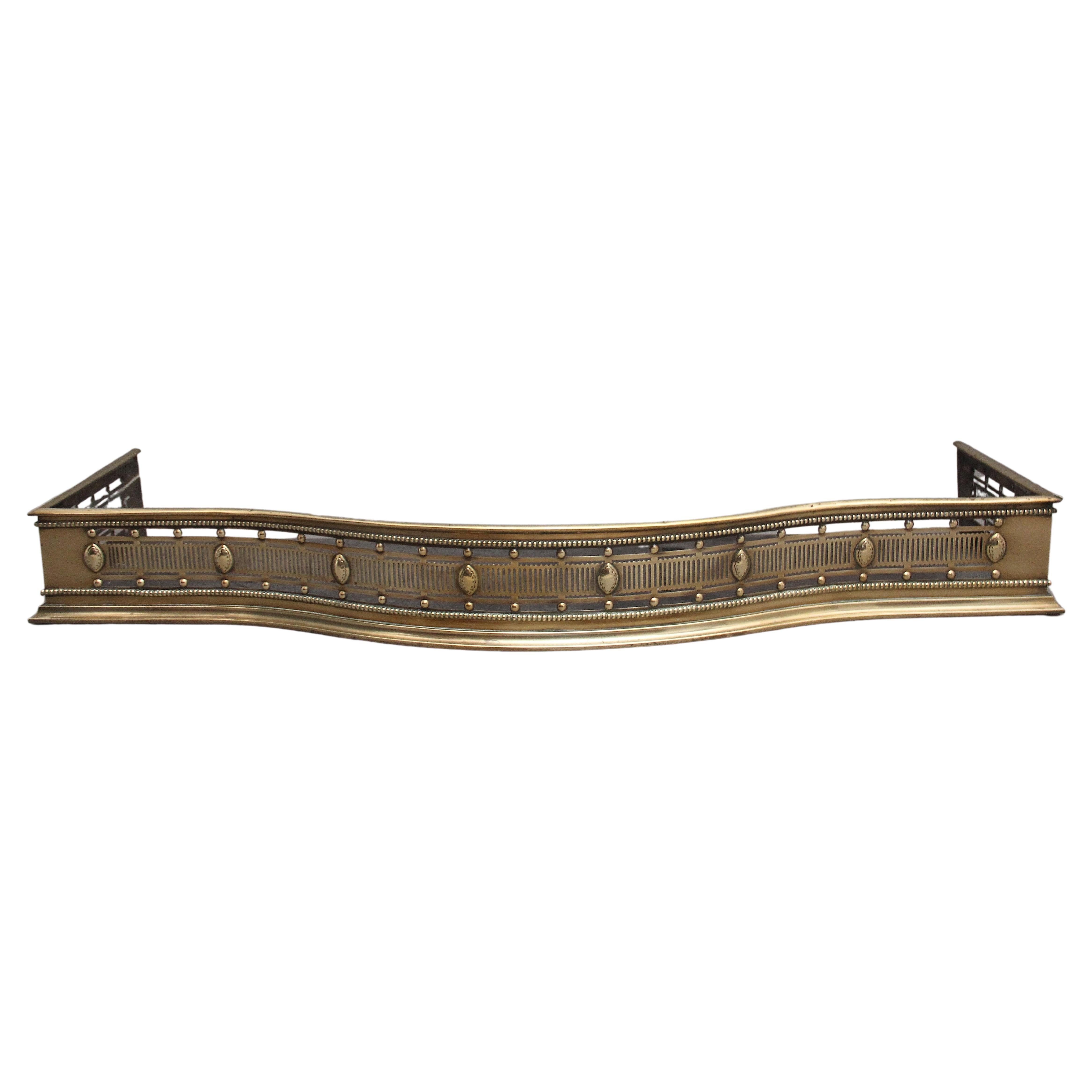 19th Century brass fender For Sale