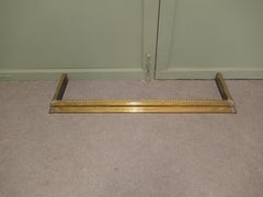 19th Century Brass Fender This is an elegant Brass fender with a stepped edge