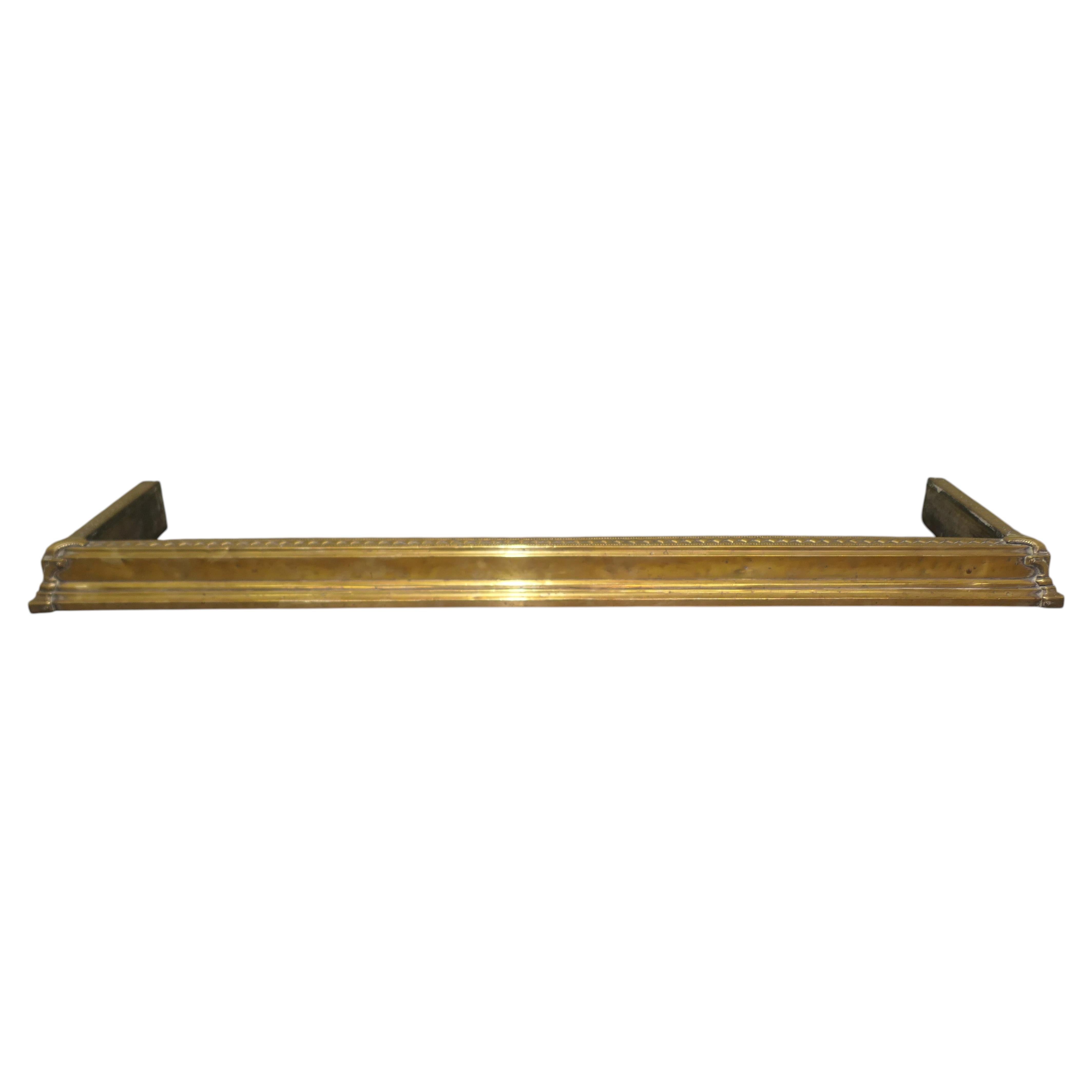 19th Century Brass Fender This is an elegant Brass fender with a stepped edge