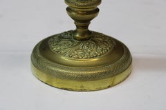 Portacandele scanalati in ottone del XIX secolo