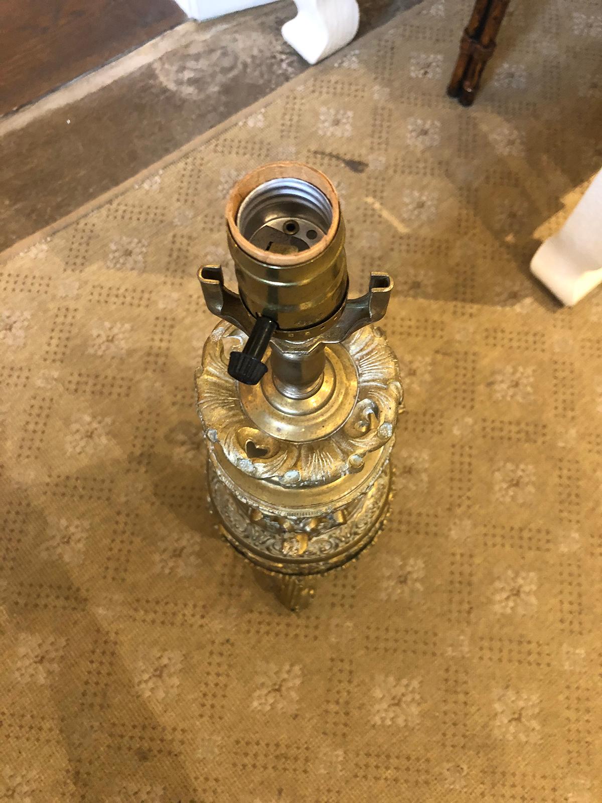 19th Century Brass Formerly Oil Lamp For Sale 11