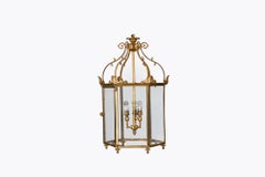 19th Century Brass Hexagonal Lantern