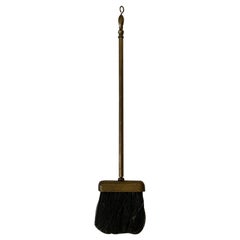 19th Century Brass & Horse Hair Fireplace Broom