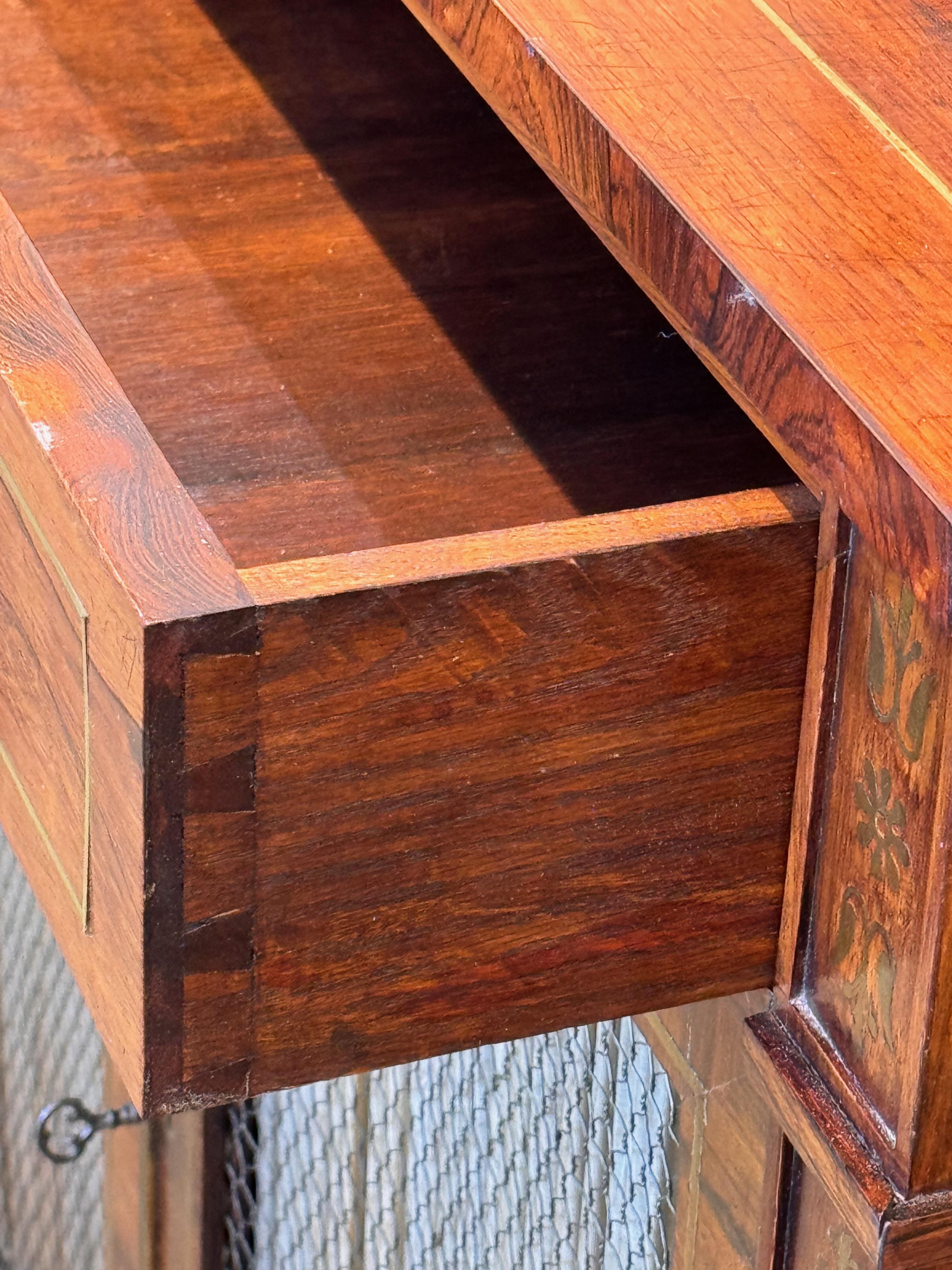 19th Century Brass Inlaid Rosewood Server 2
