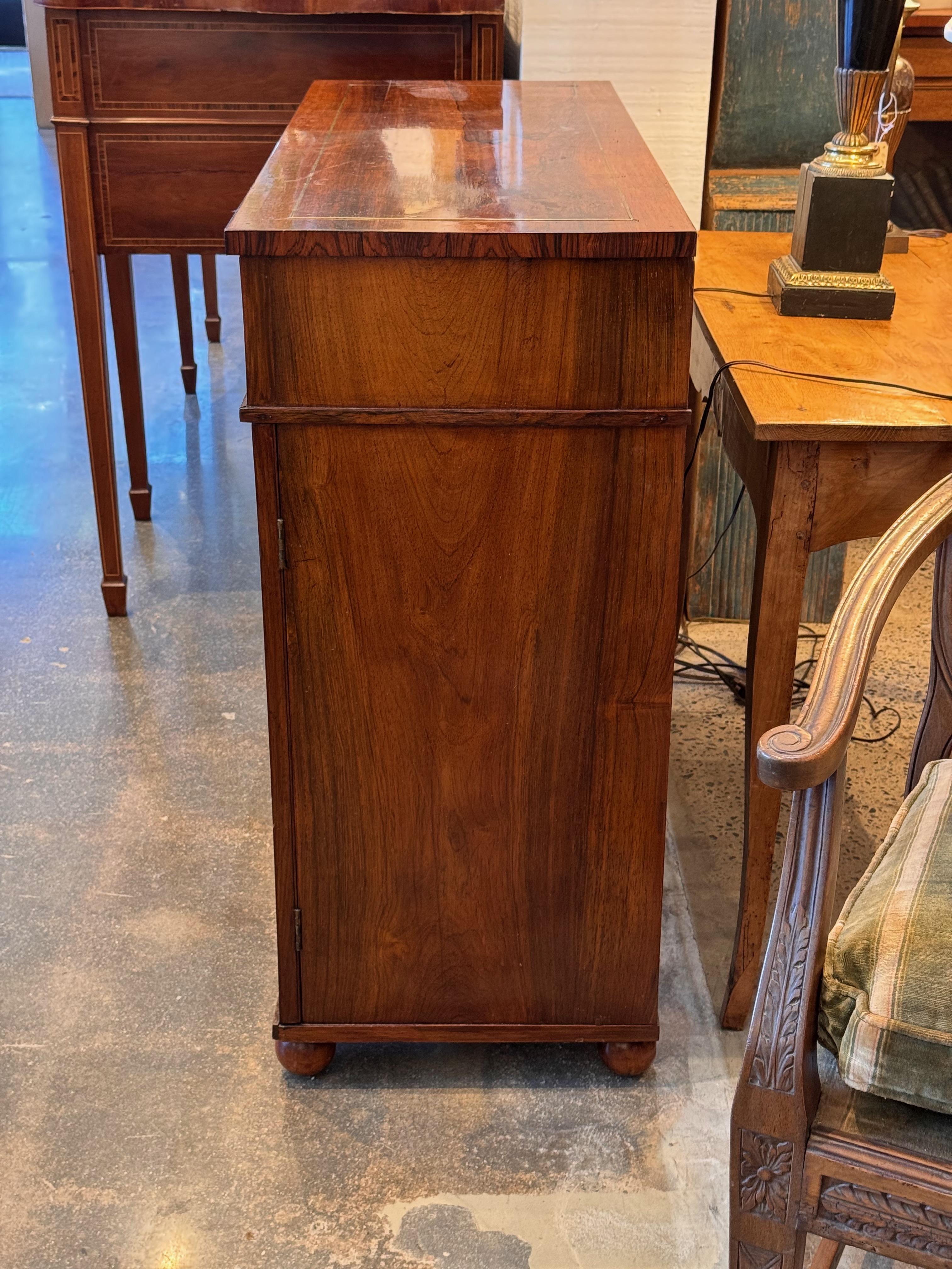 19th Century Brass Inlaid Rosewood Server 3