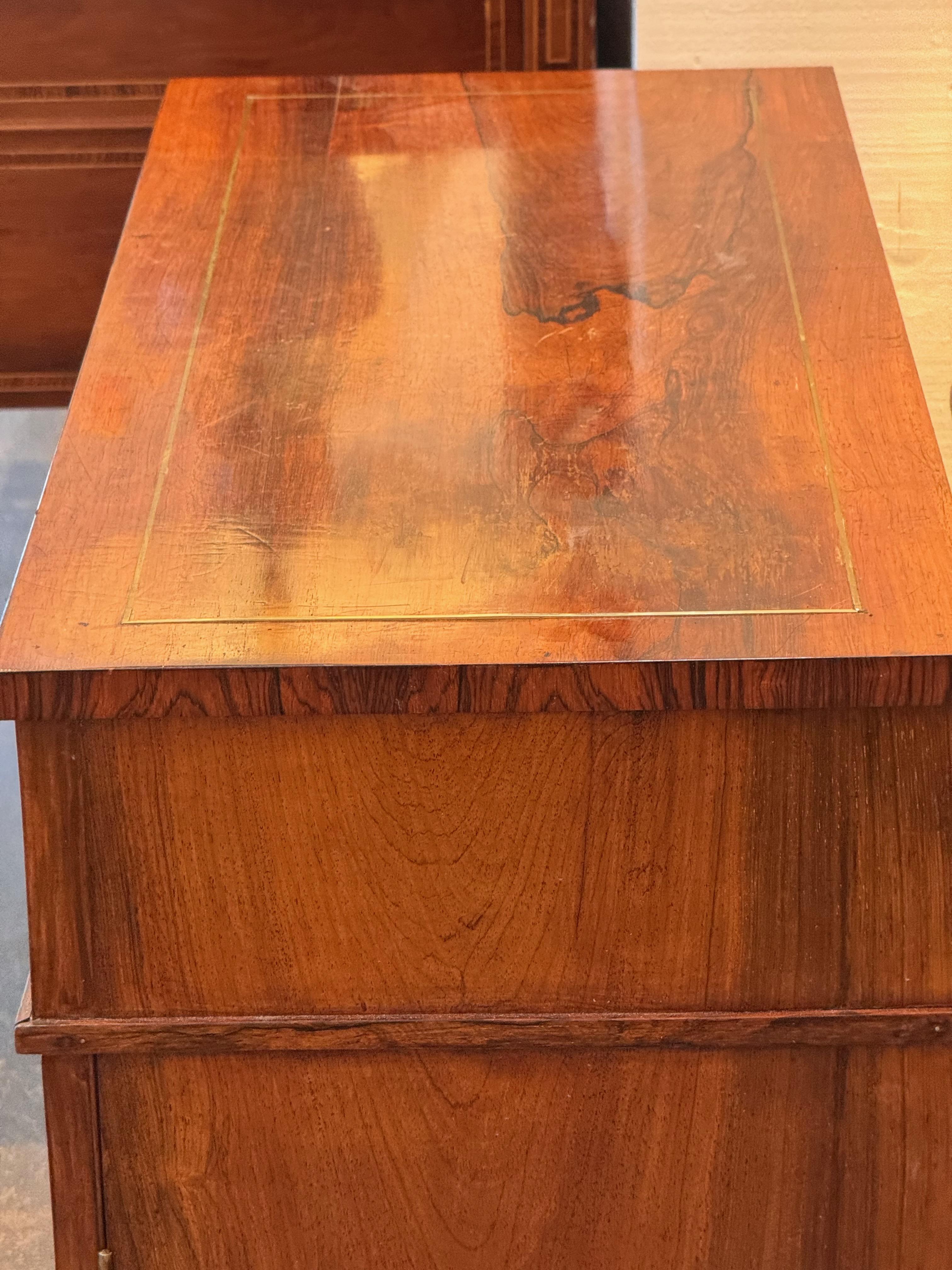 19th Century Brass Inlaid Rosewood Server 4