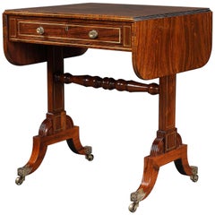 19th Century Brass Inlaid Sofa Table