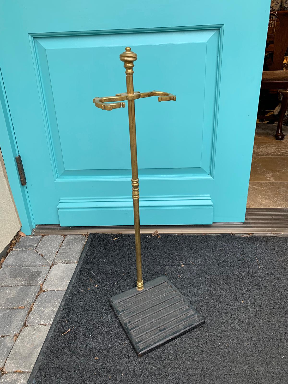 19th century brass and iron fire tool stand
Measures: 8.25