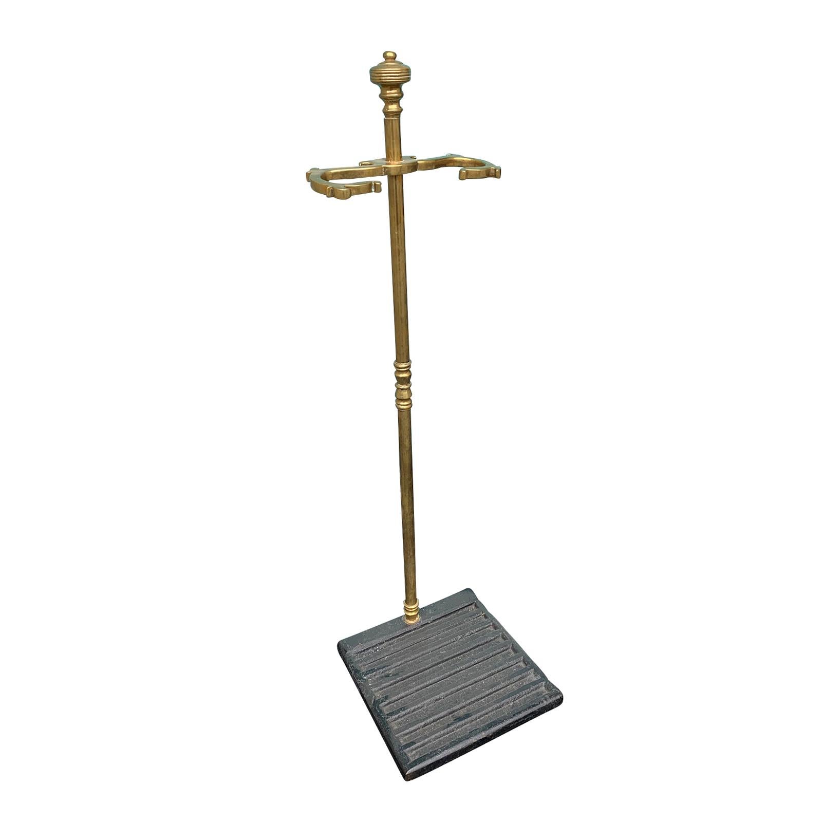 19th Century Brass and Iron Fire Tool Stand