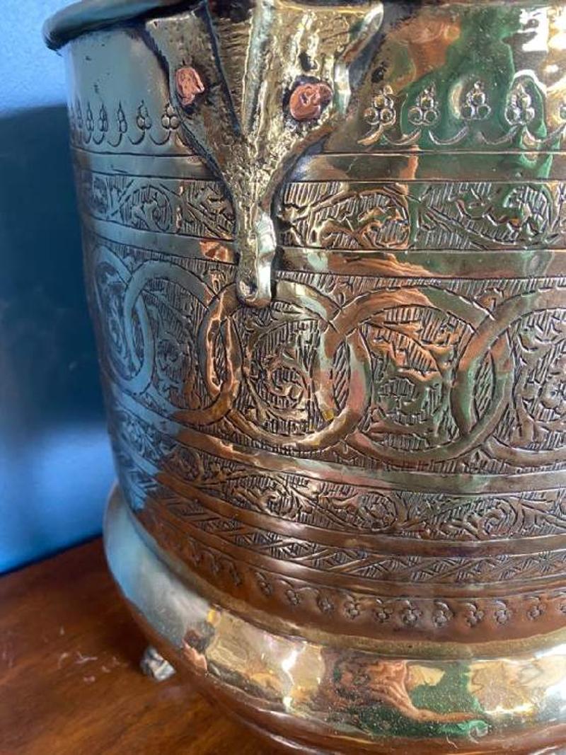 19th Century Brass Jardinere or Cachepot for Kindling For Sale 1