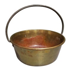Antique 19th Century Brass Jelly Teil with Iron Handle