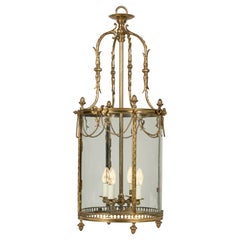 Farol de latón del siglo XIX a la manera de Luis XVI
