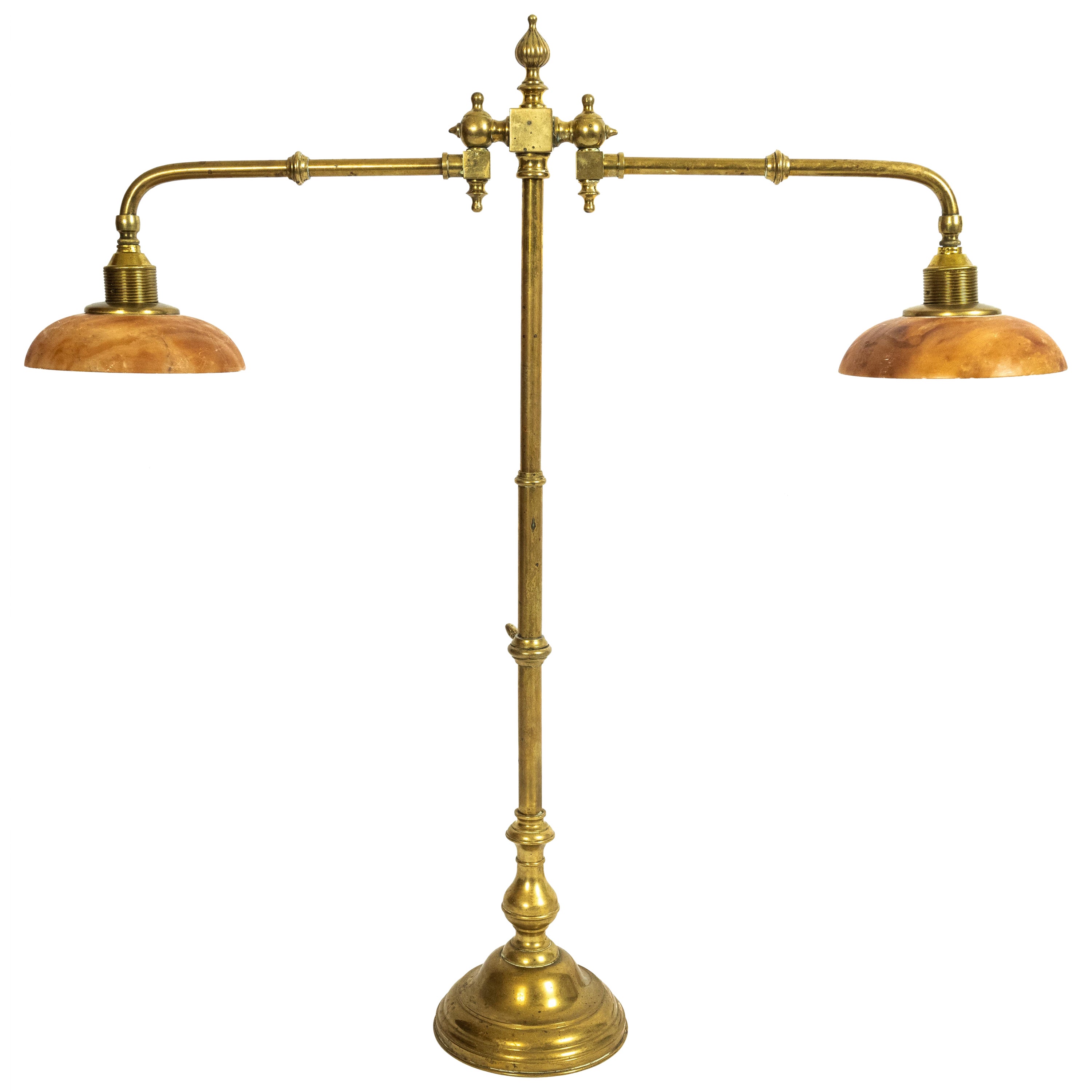 Bibliothekslampe aus Messing aus dem 19. im Angebot