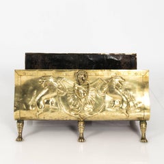 19th Century Brass Log Holder