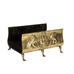 19th Century Brass Log Holder