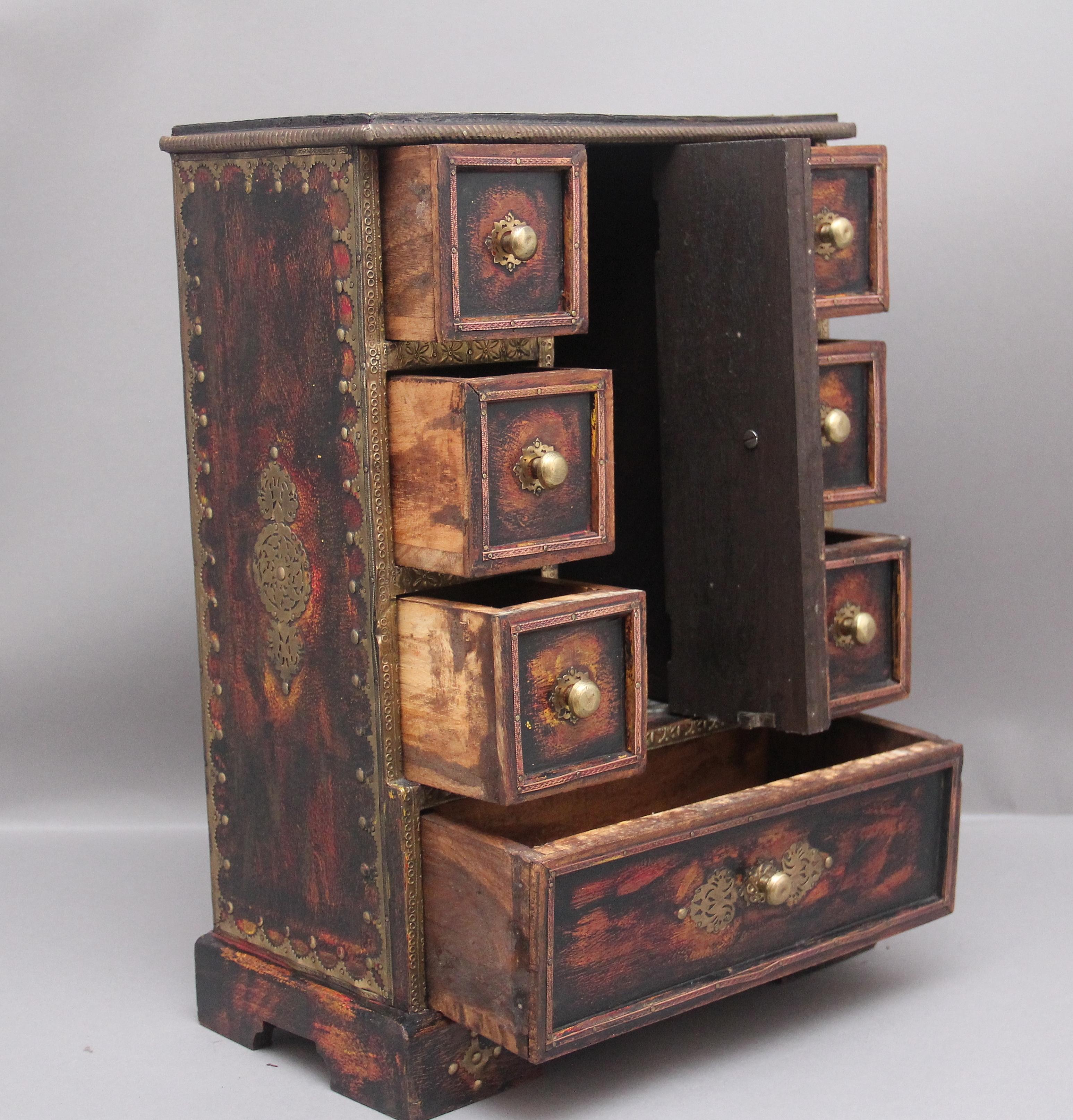 Late 19th Century 19th Century Brass Mounted Table Cabinet For Sale