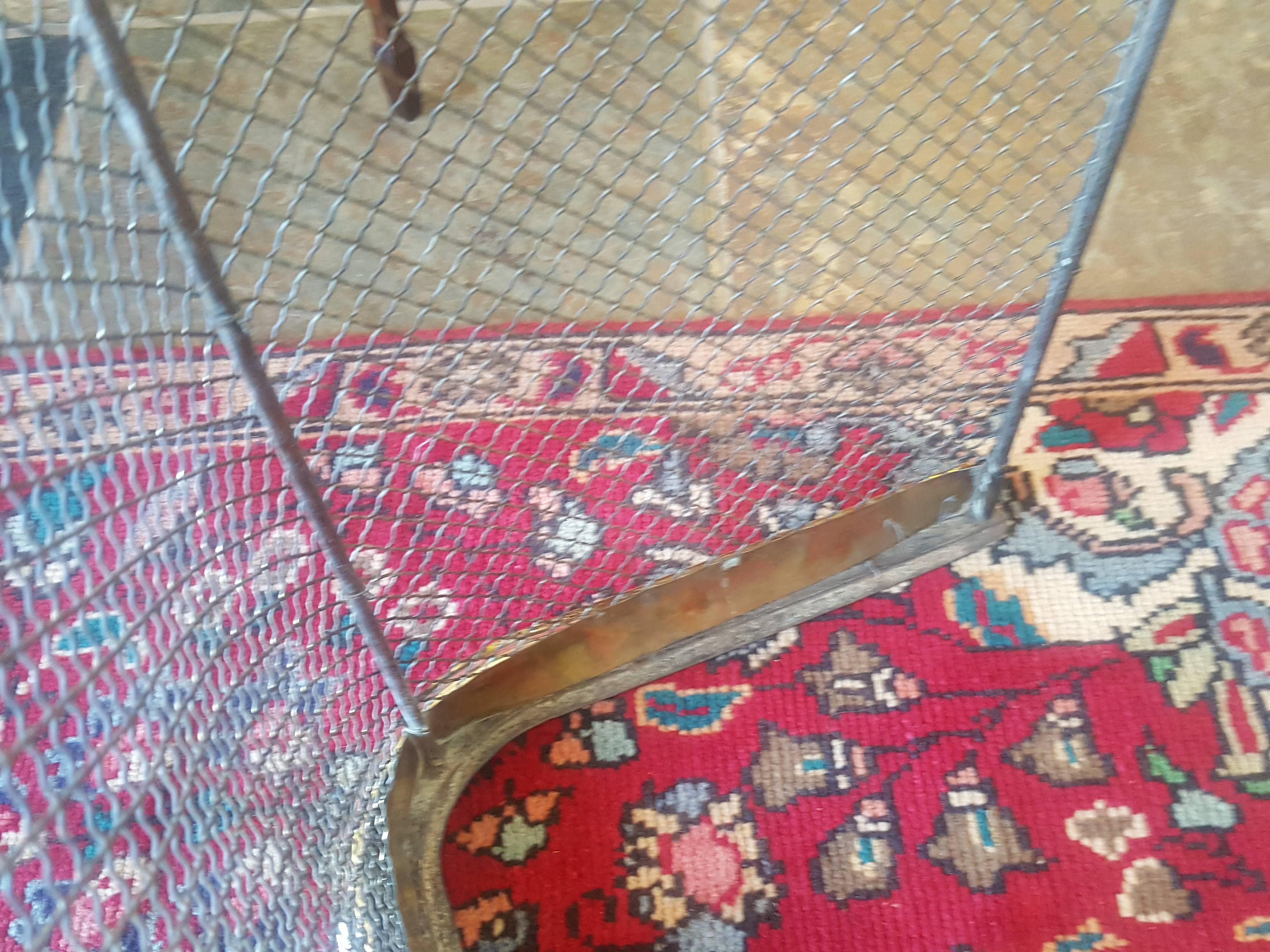 English 19th Century Brass Nursery Fire Guard