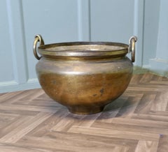 19th Century Brass Planter with Ring Handles