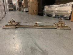 19th Century Brass and Polished Steel Fireplace Fender