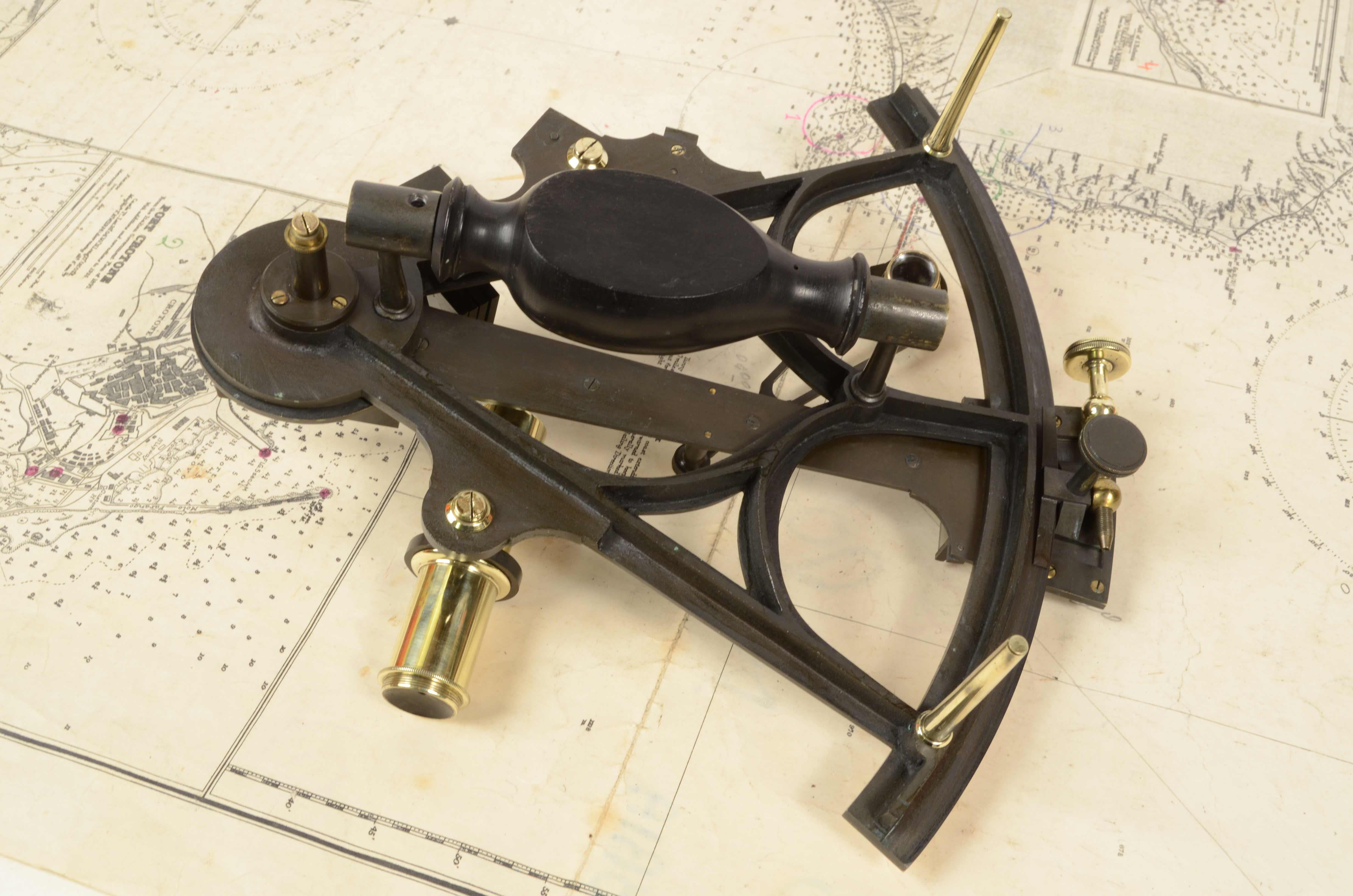 19th Century Brass Sextant Mc Millan & Talbott Antique Marine Navigation Device 6