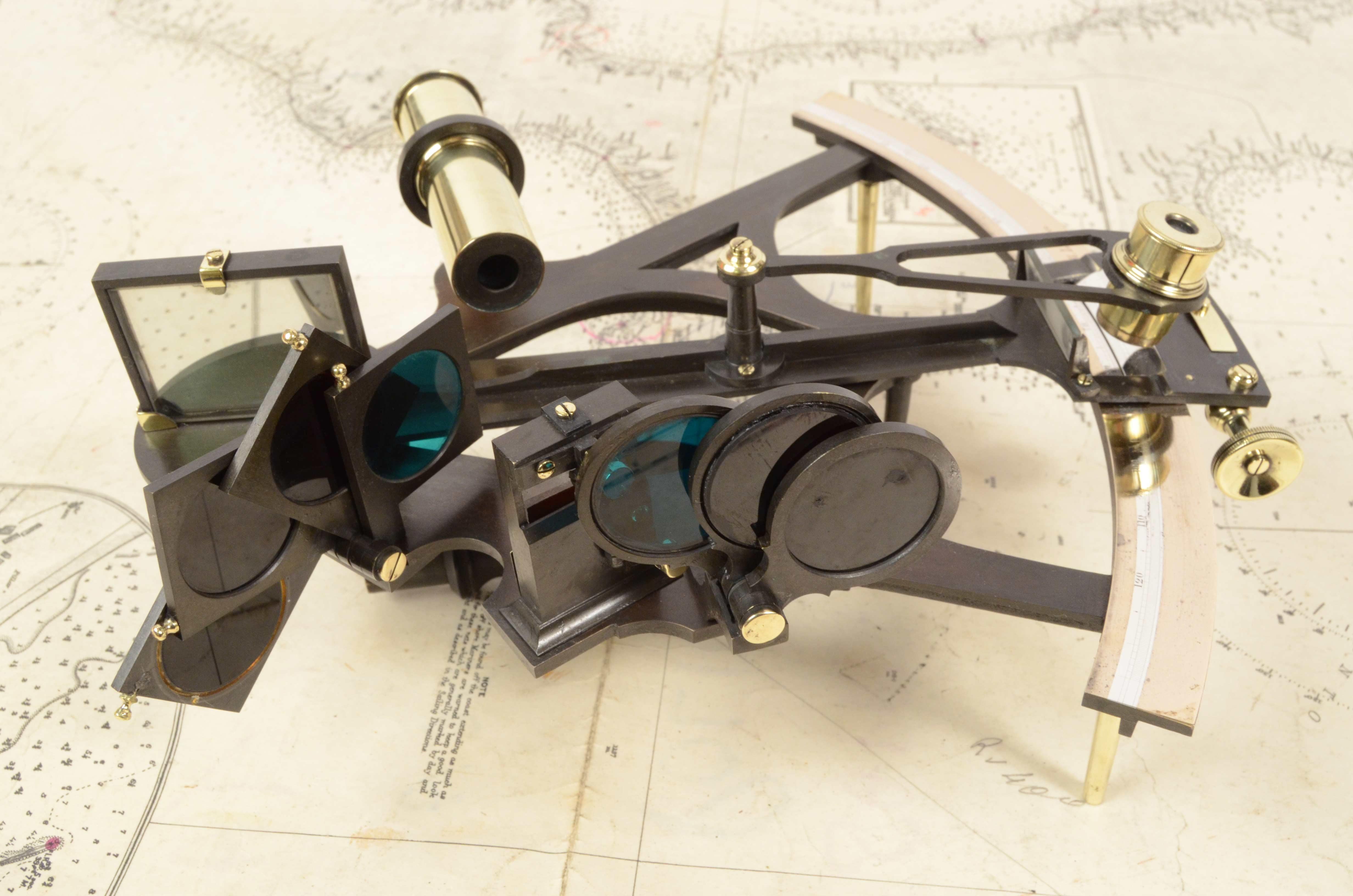 19th Century Brass Sextant Mc Millan & Talbott Antique Marine Navigation Device 3