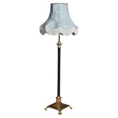 Antique 19th Century brass standard lamp