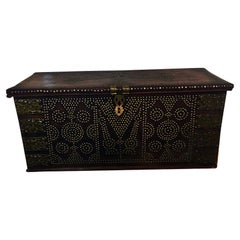 Antique 19th Century Brass-studded Zanzibar Chest