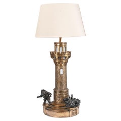 Antique 19th Century Brass Table Lamp