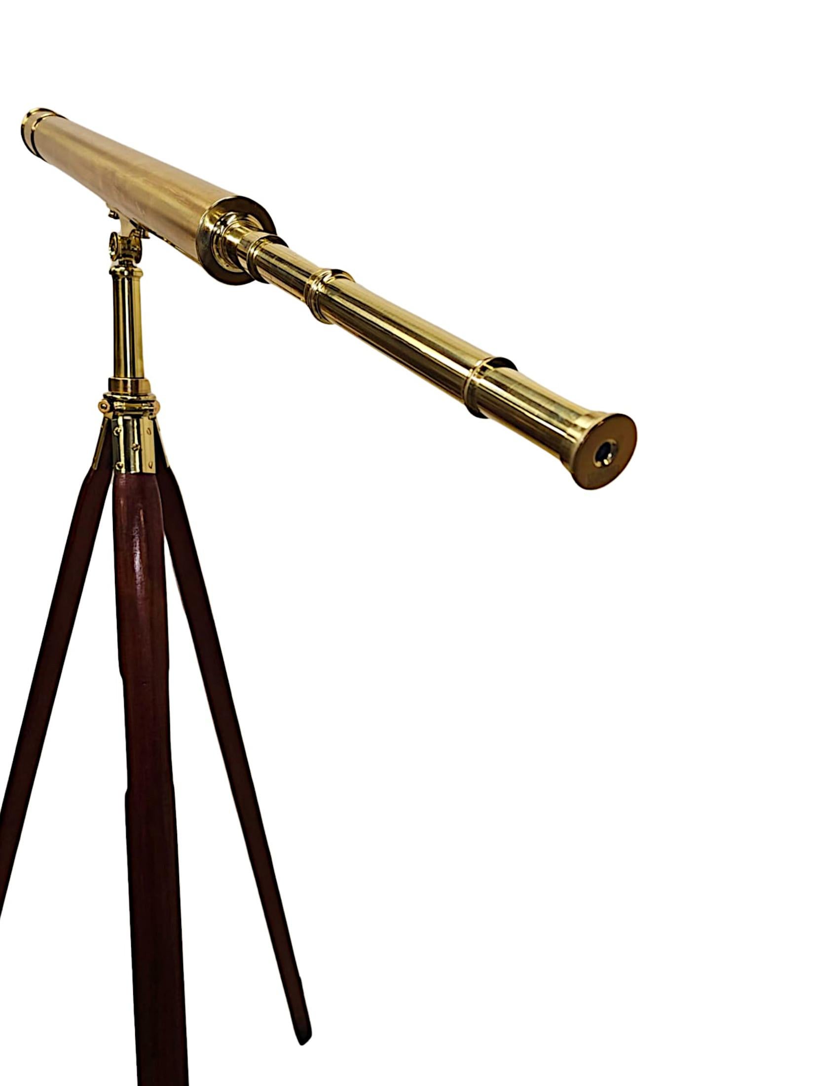 XIXe siècle Telescope en laiton du 19e siècle par Broadhurst et Clarkson en vente