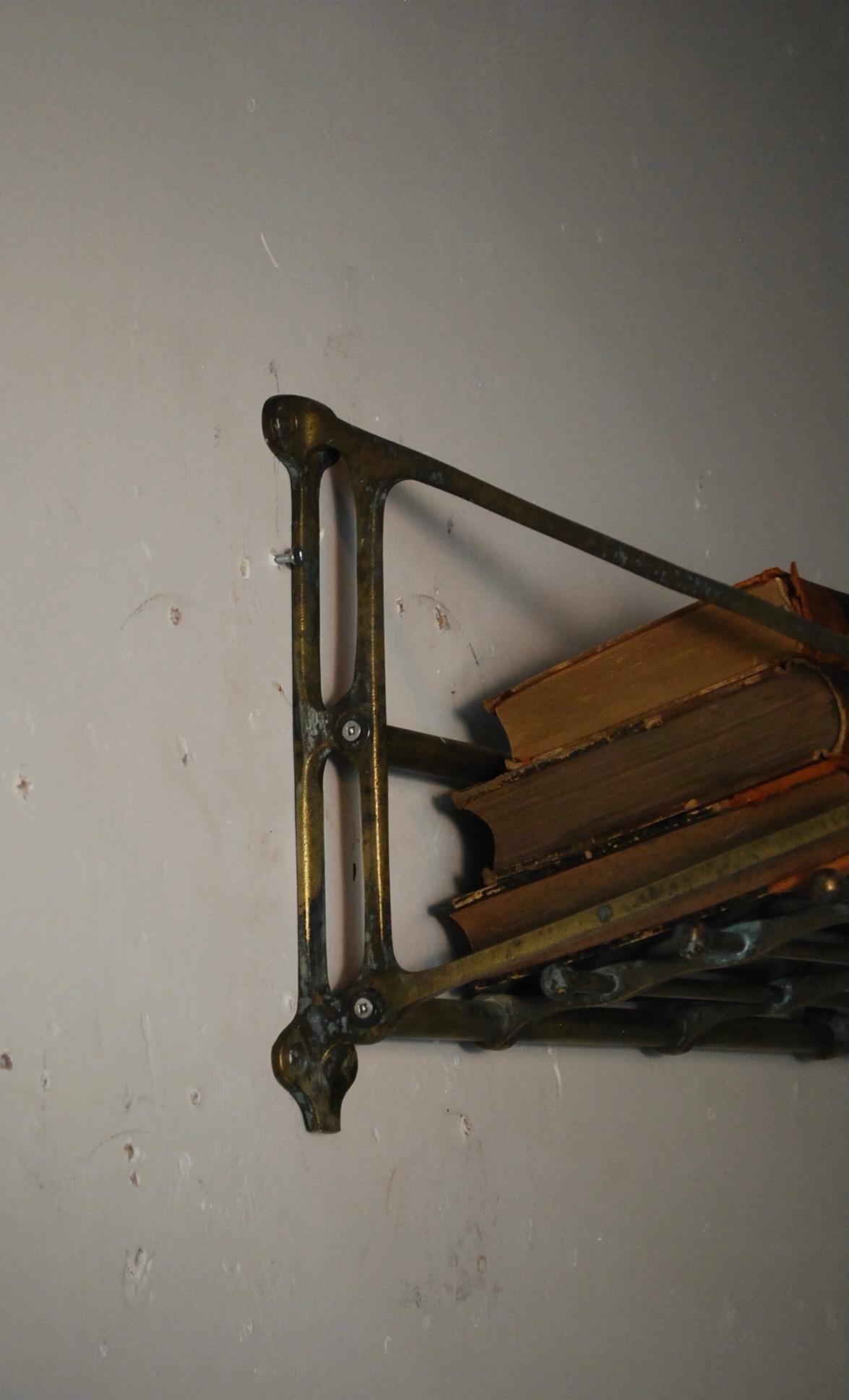 Art Deco 19th Century Brass Train Car Luggage Rack