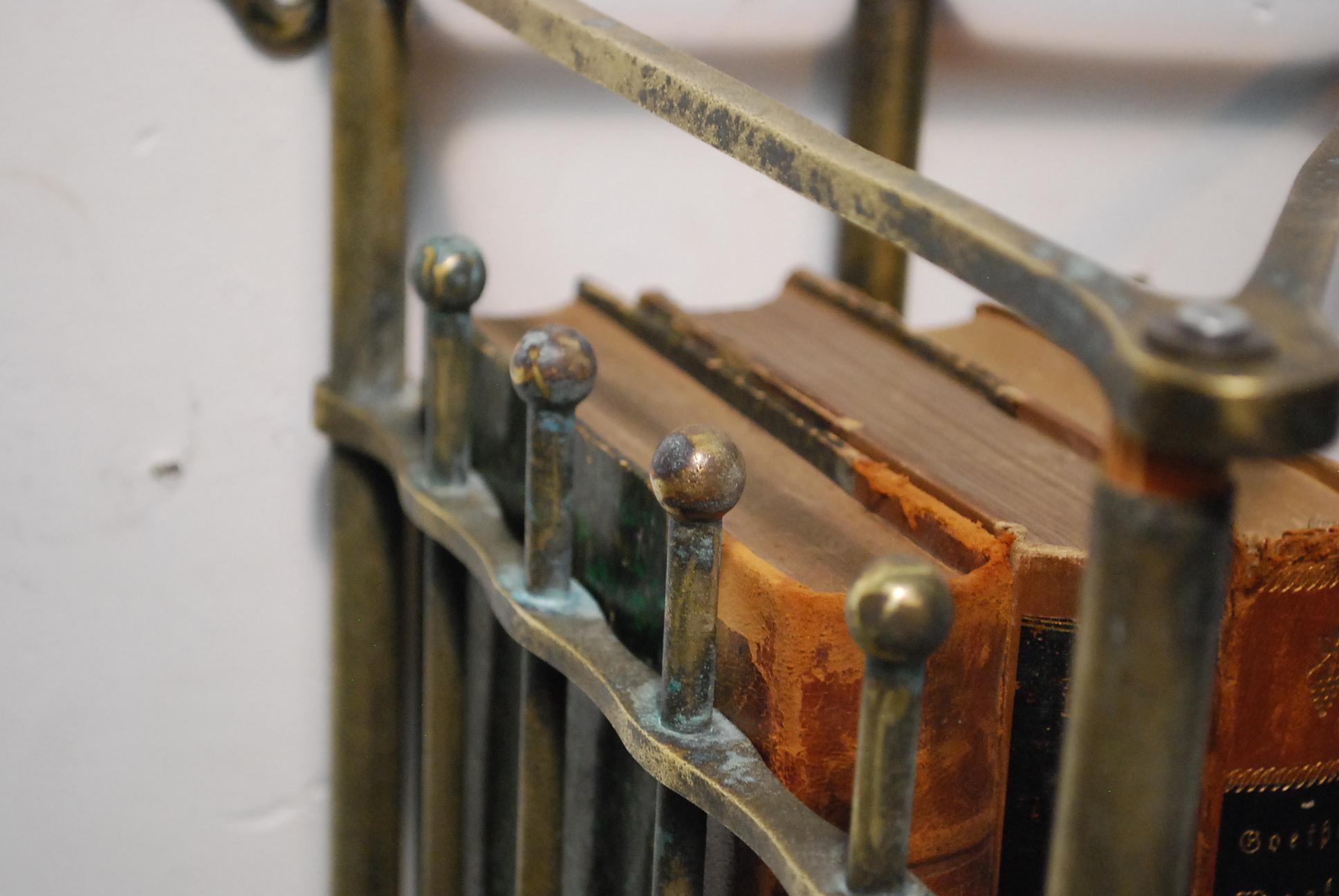 American 19th Century Brass Train Car Luggage Rack