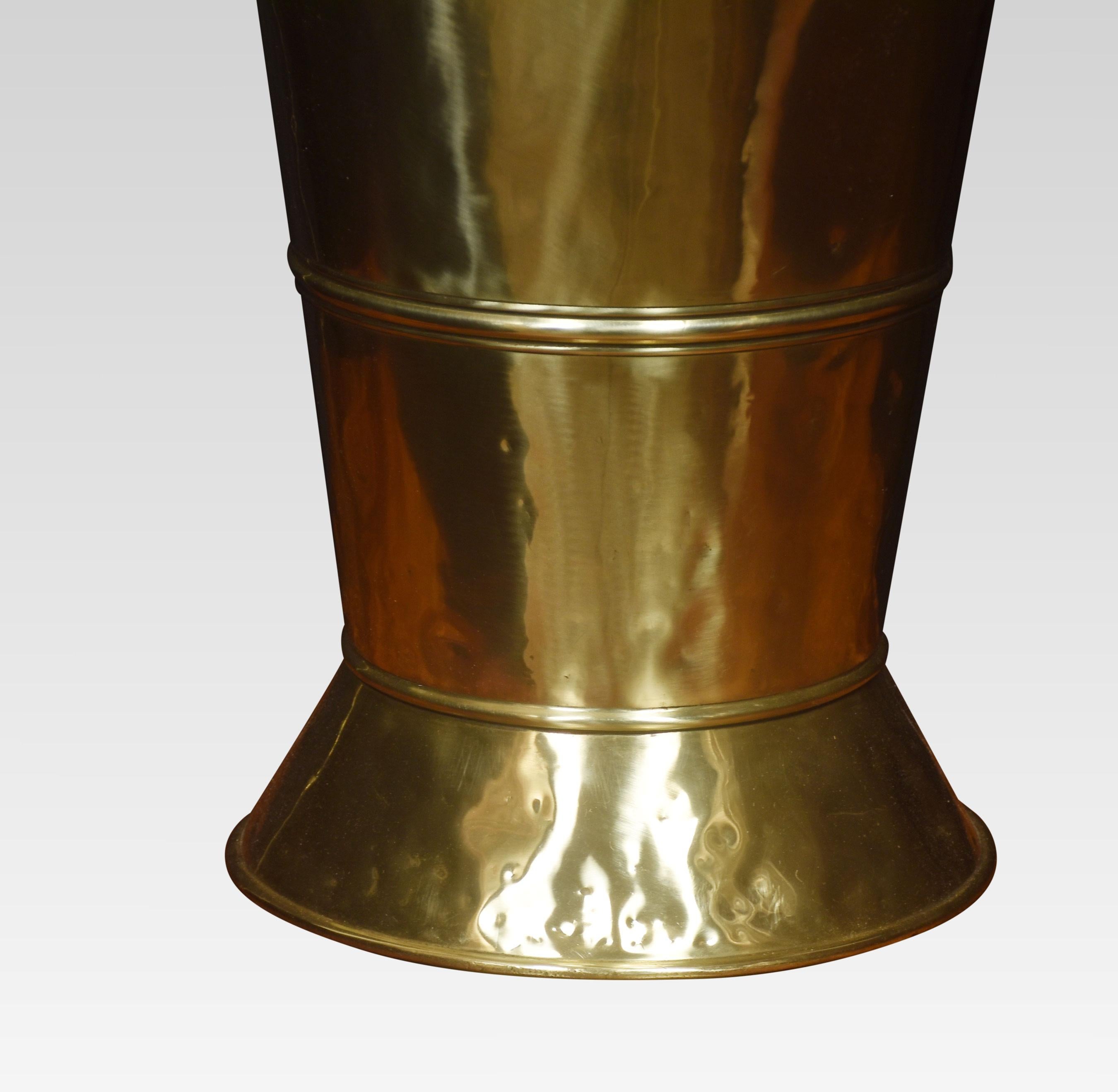 19th Century Brass Umbrella Stand In Good Condition For Sale In Cheshire, GB