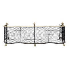 19th Century Brass & Wire Nursery Fender with Paw Feet
