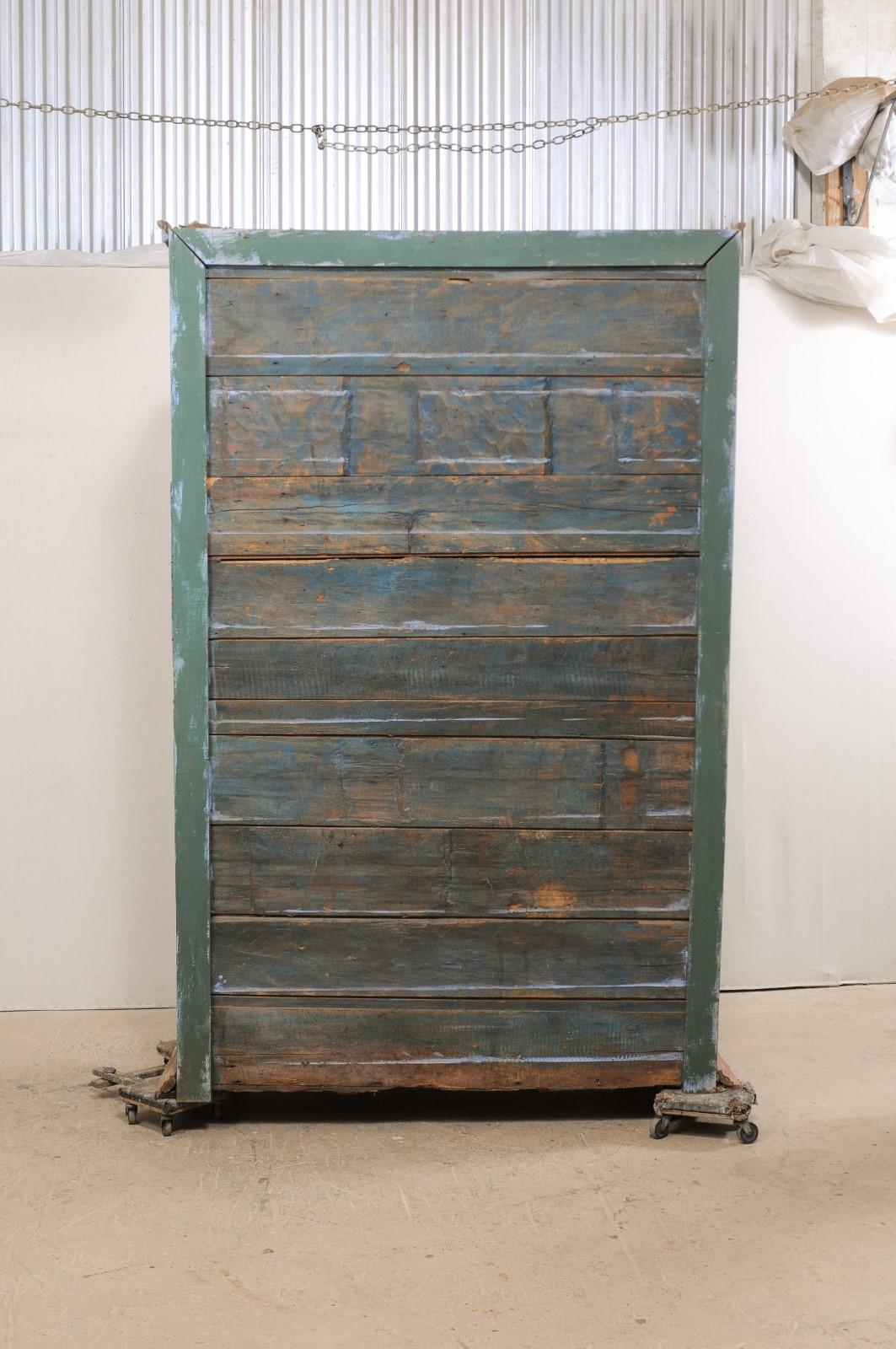An 8+ Ft. Tall Antique Storage Cabinet from Brazil, with it's Original Paint For Sale 1