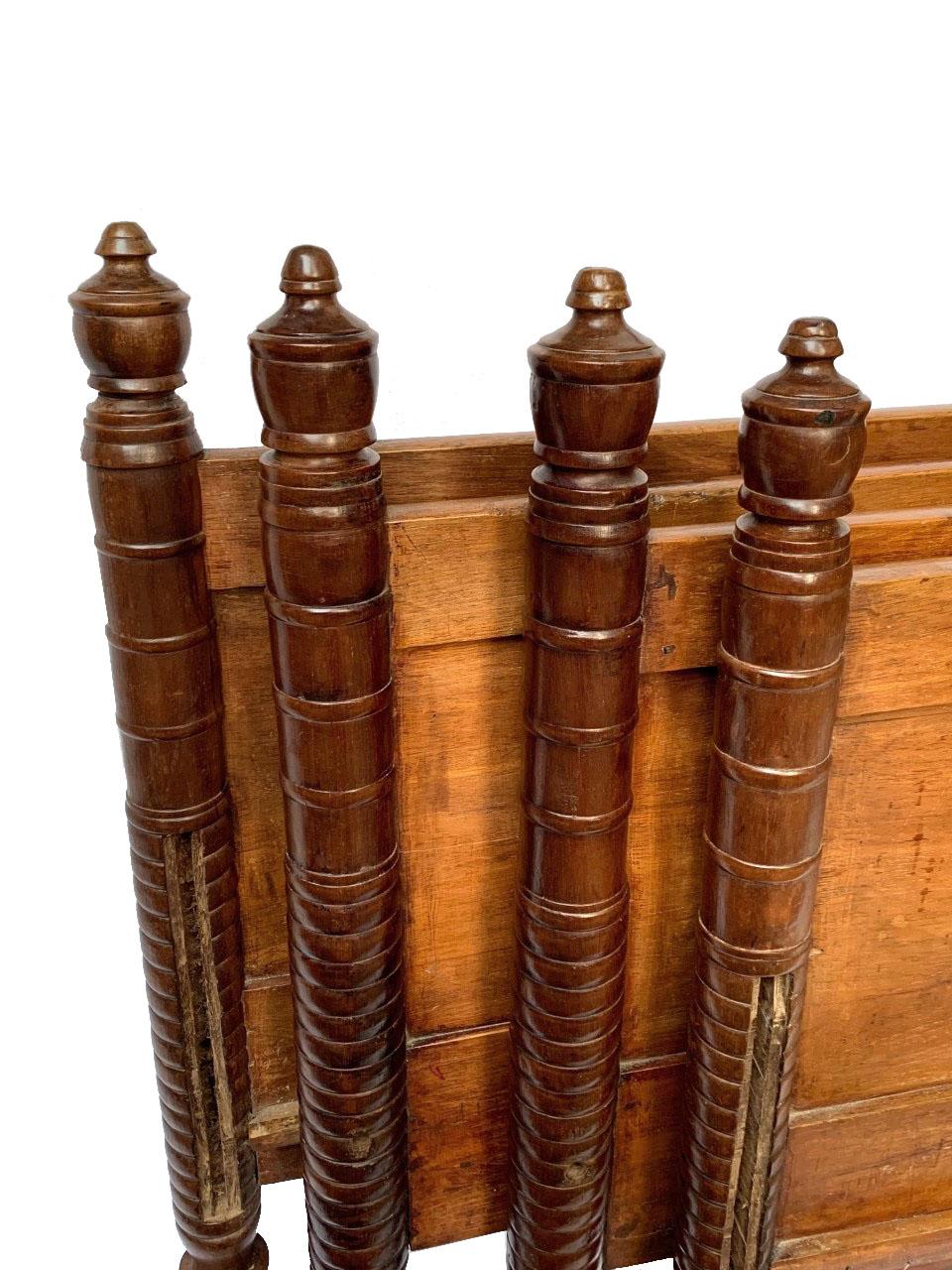 This remarkable pair of 19th-century Brazilian beds hails from the historic Fazenda Pao Grande, a coffee estate echoing the grandeur of Brazil’s colonial era. Crafted with meticulous attention to detail, these beds embody the rustic yet refined
