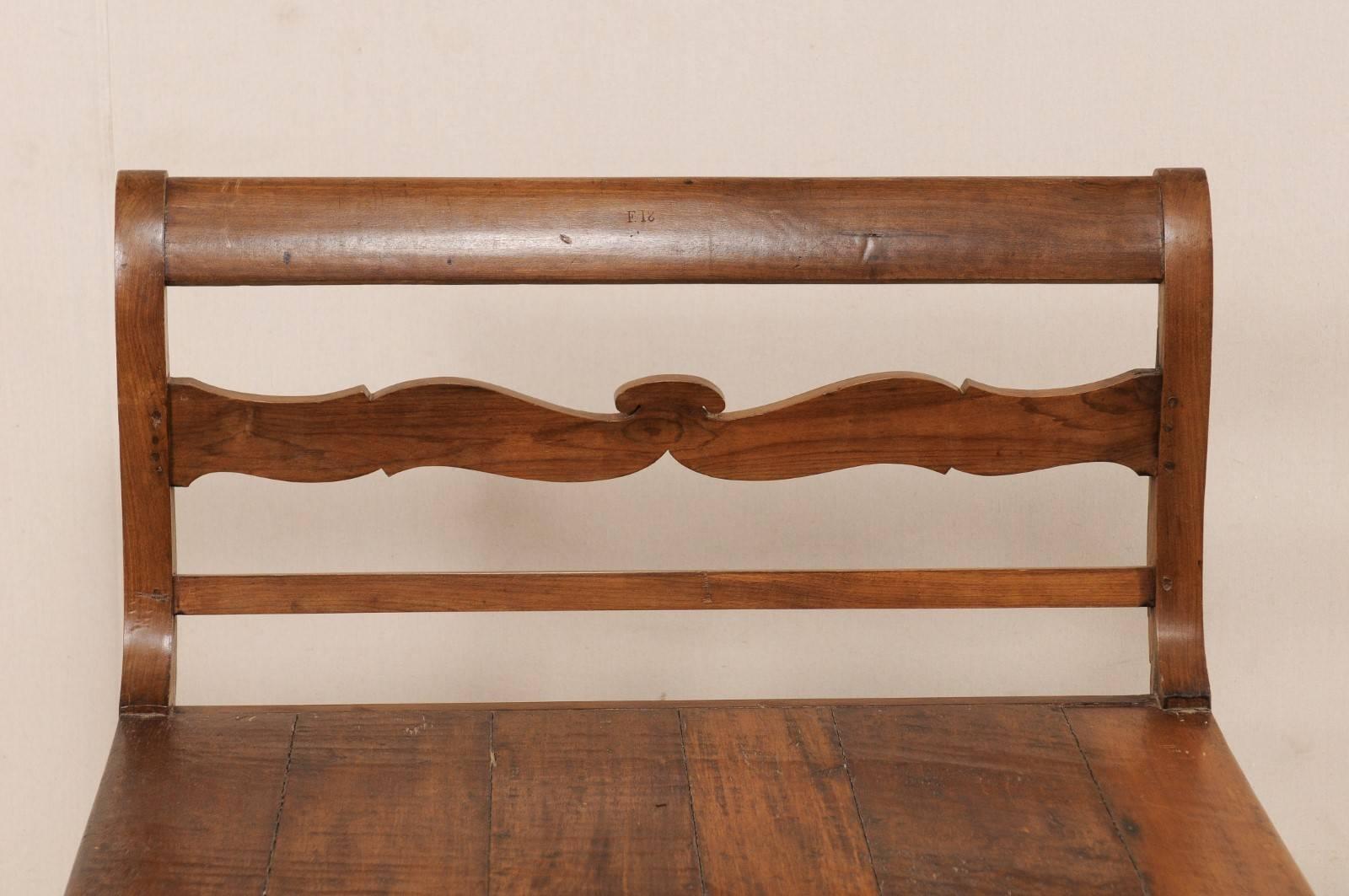 19th C. Brazilian Nicely Carved Peroba Hardwood Daybed (or Backless Bench)  1