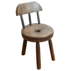 Antique 19th Century Brazilian Stool Made of Solid Wood