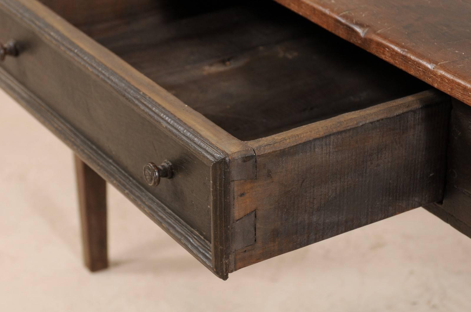 19th Century Brazilian Wood Library Table with Single Drawer 1