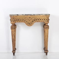 19th Century Breccia Violetta Flower Console Table
