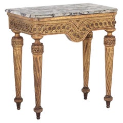 19th Century Breccia Violetta Flower Console Table