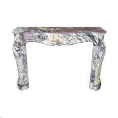 French Villefranche Peach Flower Marble Mantel