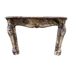 Used 19th Century Breche Violet Marble Mantel